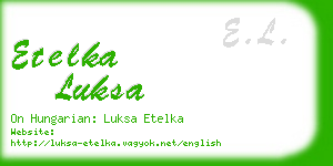 etelka luksa business card